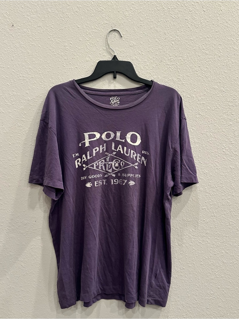 Polo Ralph Lauren Purple Graphic Logo Tee Casual Preppy L